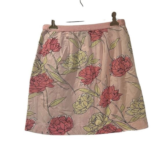 Loft petites light pink floral mini skirt. - Picture 6 of 8